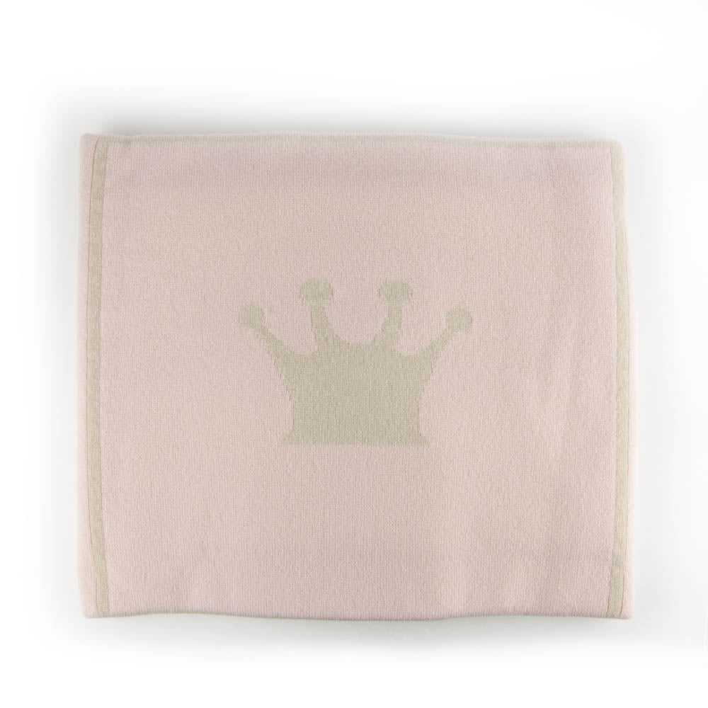 Little Royals Cashmere Crown Plaid - Pink/Beige